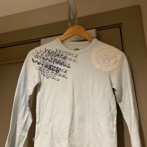 baby blue versace shirt
